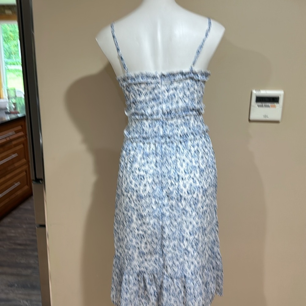 No Boundaries Blue and White Sleeveless Midi Sundress - Picture 6 of 13